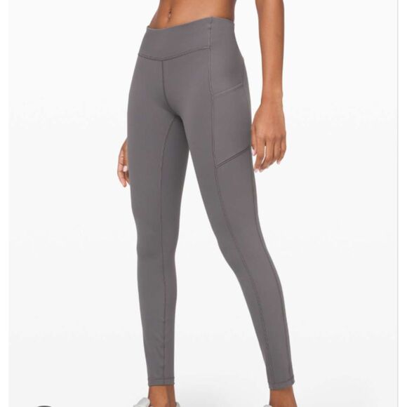 Women Lululemon Speed Up Tight Full-On Luxtreme 28" in Titanium Size 6 - Picture 1 of 9
